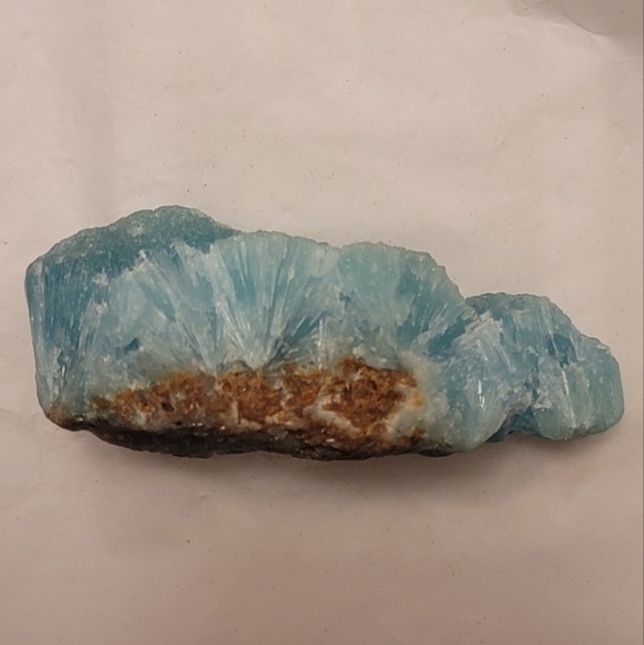 Raw Bright Blue Botryoidal Aragonite Specime Chunk Crystal Rough On A Matrix - Picture 6 of 14